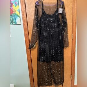 Davi & Dani sheer dress with embellishments never worn